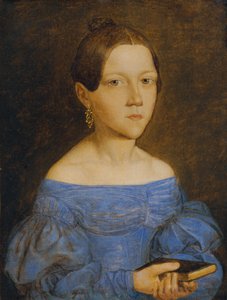 تمثال نصفي لفتاة في ثوب أزرق بواسطة فريدريش واسمان