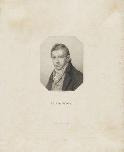 صورة للروائي والشاعر التاريخي السير والتر سكوت 1771-1832 ، كاليفورنيا 1825.