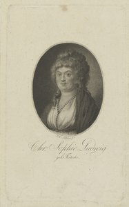 صورة للمؤلفة كريستيان صوفي لودفيغ ، ني فريتش 1764-1815 ، ج. 1810.