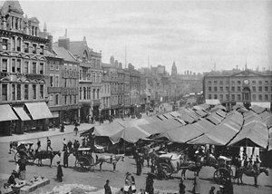 نوتنغهام: The Market-Place ، c1896