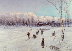 مشهد توبوجان النرويجية ، 1875 بواسطة Frithjof سميث هالد