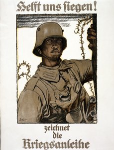 ساعدنا على الفوز! يرسم رابطة الحرب ، حانة. ميونيخ ، 1917