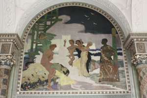 لوحة جدارية في قاعة كورهاوس فيسبادن