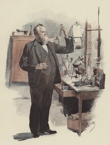 Kammersänger Albert Niemann als Chemiker (مغني الأوبرا ألبرت نيمان ككيميائي) (لون ليثو) بواسطة فريتز جيركه