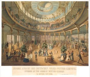 منظر داخلي لحديقة الشتاء الشعبية الألمانية. داخل الحديقة الشتوية الألمانية ... 1856. بواسطة فريتز ماير