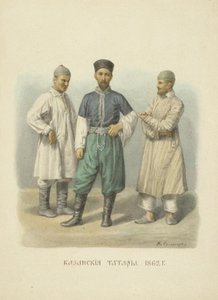 تتار قازان ، رسم توضيحي من سلسلة ملابس الدولة الروسية ، 1869