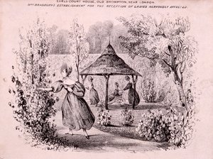 إيرلز كورت هاوس ، برومبتون ، لندن ، c1850 بواسطة جنرال الكتريك مادلي
