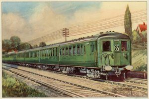 السكك الحديدية الجنوبية ، Electric Express من جسر لندن إلى إيستبورن (لون ليثو)