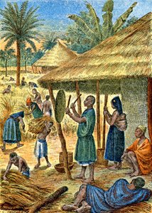 قرية في السودان، حوالي 1900-1910 (صورة توضيحية)