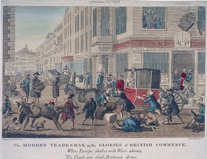 "التاجر الحديث ، أمجاد التجارة البريطانية" ، 1774 بواسطة جي تيري
