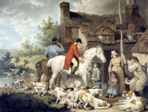 Outside a Country Alehouse, engraved by William Ward بواسطة جي وورد جيه مورلاند