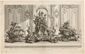 أعمال Juste Aurèle Meissonier: مشروع النحت الفضي لقطعة مركزية كبيرة ... ، ج. 1735-1737