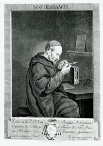 صورة ميشيل نوستراداموس (1503-66) محفورة من قبل كريستيان فون ميشيل (1737-1817) 1762 بواسطة غابرييل ميتسو