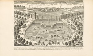 The Extremity of the Garden of Marly ، من "Les Delices de Versailles et des Maisons Royales" بقلم تشارلز أنطوان جومبير ، 1766 بواسطة غابرييل بيريل