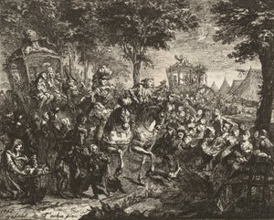 منظر لمعرض بيسون ، 1750. بواسطة غابرييل دي سانت أوبين