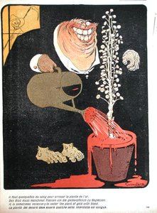 نبتة الذهب التي تسقى بالدم ، من L'Assiette au Beurre