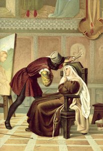 Filippo Lippi والراهبة Buti (chromolitho) بواسطة جابرييل كاستانيولا