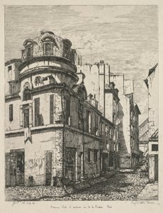 النقش على باريس القديمة: المدرسة الطبية السابقة شارع de la Bûcherie ... ، 1865.