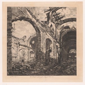 Ruïne van de Salle des Pas Perdus في باريس نا دي براند فان 1871 Salle des pas perdus من قصر العدل في باريس بعد حريق عام 1871 (العنوان على الجسم)