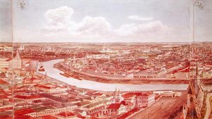 بانوراما موسكو ، تصور نهر موسكفا ، 1819 (مرحاض على ورق) (انظر 170139-170146)