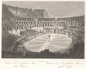 داخل مدرج فلافيان يسمى الكولوسيوم بواسطة Gaetano Cottafavi