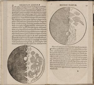 ورقة كتاب Sidereus Nuncius Sidereal Messenger لجاليليو جاليلي ، 1610