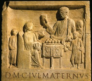 Relief portraying feast, Roman civilization بواسطة جالو رومان
