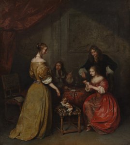 حفلة البطاقة ، كاليفورنيا. 1665. بواسطة جاسبار نيتشر