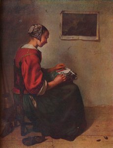 "صانع الدانتيل" ، 1662 بواسطة جاسبار نيتشر