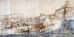Villa Medici in Rome (pencil and watercolour on paper) بواسطة غاسبار فان ويتل