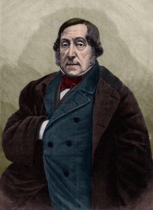 صورة لجواتشينو (جيوشينو) روسيني (1792-1868) ، نقش ملحن إيطالي بعد تصوير نادر.