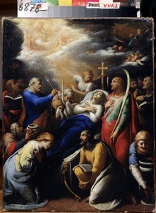 "La mort de la Vierge" (وفاة العذراء) لوحة رسمها Gaspard Gailius (17eme Siecle) 1612 State Art Museum، Toula بواسطة جاسبارد جيليوس