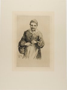 امرأة عجوز مع سلة