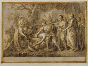 Achilles Lamenting the Death of Patroclus، 1760-63 (قلم وحبر وغسل على ورق)