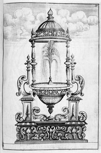 تصميم نافورة ، 1664 بواسطة جورج أندرياس بوكلر