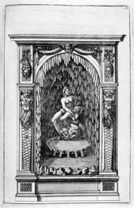 نافورة ، تصميم المغارة ، 1664.