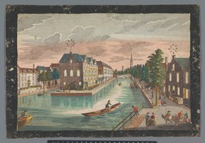 منظر لـ Warehouse de Geer في Delft Prospect des Zeug-Hausses، inner halb der Stadt Delft (العنوان على الكائن)