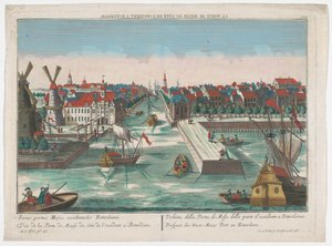 منظر لـ Wester Nieuwe Hoofdpoort و Ooster Nieuwe Hoofdpoort في روتردام موقع West-Maas Port zu Roterdam (العنوان على الكائن) روتردام (عنوان المسلسل)