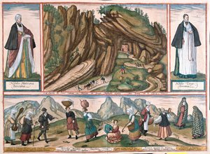 سييرا أدريانوس في بيسكايا، جاسكونا، إسبانيا - في "Civitates Orbis Terrarum" لجورج براون، كولونيا 1617 بواسطة جورج براون
