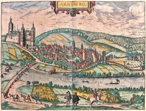 أرنسبرغ، ألمانيا - في كتاب "Civitates Orbis Terrarum" لجورج براون، كولونيا 1617