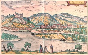 براتيسلافا، سلوفاكيا - في "Civitates Orbis Terrarum" لجورج براون، كولونيا 1617 بواسطة جورج براون