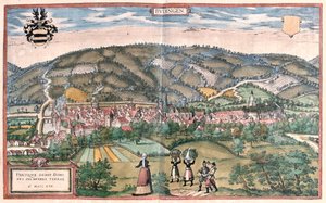 بودينجن، ألمانيا - في كتاب "Civitates Orbis Terrarum" لجورج براون، كولونيا 1617 بواسطة جورج براون