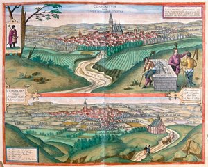 كاسلاف (بوهيميا) - تشوموتوف، جمهورية التشيك- في كتاب "Civitates Orbis Terrarum" لجورج براون، كولونيا 1617 بواسطة جورج براون