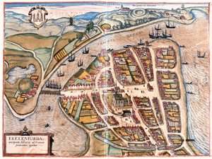 إيكرنفورد، ألمانيا - في كتاب "Civitates Orbis Terrarum" لجورج براون، كولونيا 1617 بواسطة جورج براون