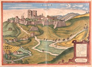 إيغر، المجر - في "Civitates Orbis Terrarum" لجورج براون، كولونيا 1617 بواسطة جورج براون