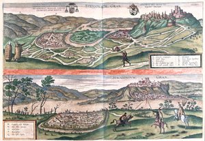 إزتيرجوم، المجر - في "Civitates Orbis Terrarum" لجورج براون، كولونيا 1617 بواسطة جورج براون