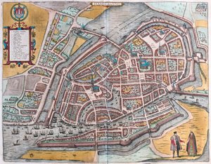 هامبورغ، ألمانيا - في كتاب "Civitates Orbis Terrarum" لجورج براون، كولونيا 1617 بواسطة جورج براون