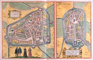 ليوواردن (الفريزية الغربية)، فرانكر، هولندا - في "Civitates Orbis Terrarum" لجورج براون، كولونيا 1617 بواسطة جورج براون