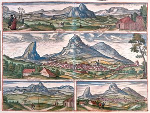 صخرة العاشق - أرشيدونا، بالقرب من ملقة بإسبانيا - في كتاب "Civitates Orbis Terrarum" لجورج براون، كولونيا 1617 بواسطة جورج براون