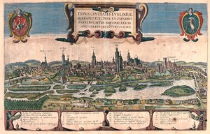 لوبلين، بولندا - في كتاب "Civitates Orbis Terrarum" لجورج براون، كولونيا 1617 بواسطة جورج براون